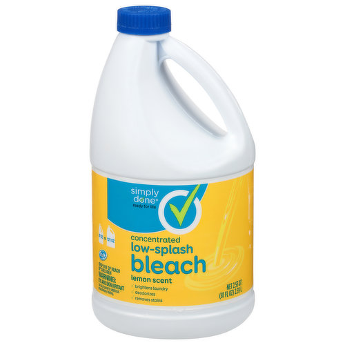 Simply Done Bleach Lemon Scent Low Splash 2.4L