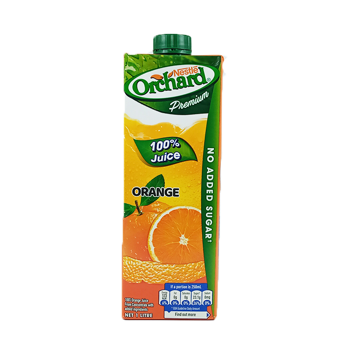 Orchard Orange Juice Unsweetened 1L