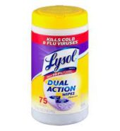 Lysol Dual Act Disin Wipes 75X  (Each)