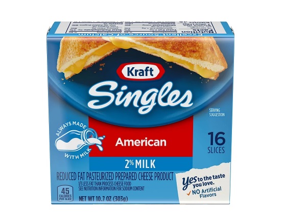 Kraft Singles American Cheese 2% Milk 303G