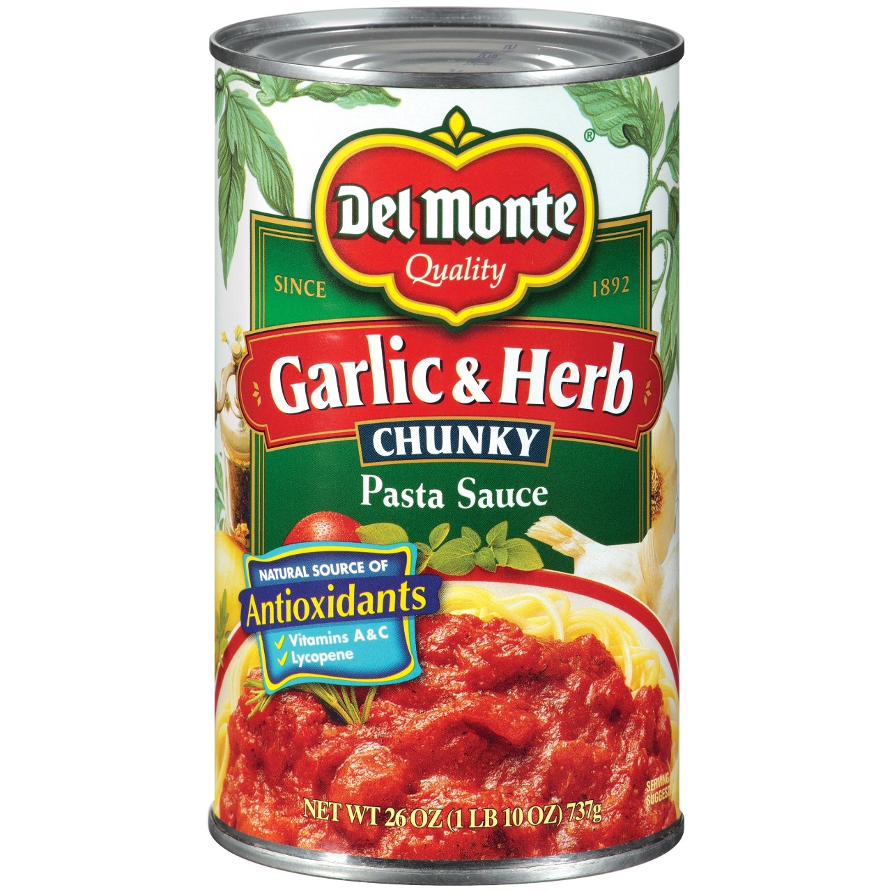 Del Monte Spaghetti Sauce Garlic Herb 680G