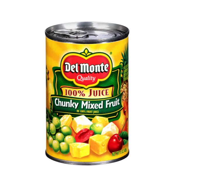Del Monte Natural Chunky Mix Fruit 100% Juice 425G