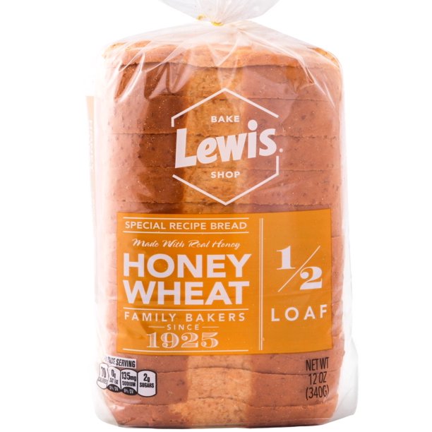 Lewis Honey Wheat 1/2 Loaf (Each)