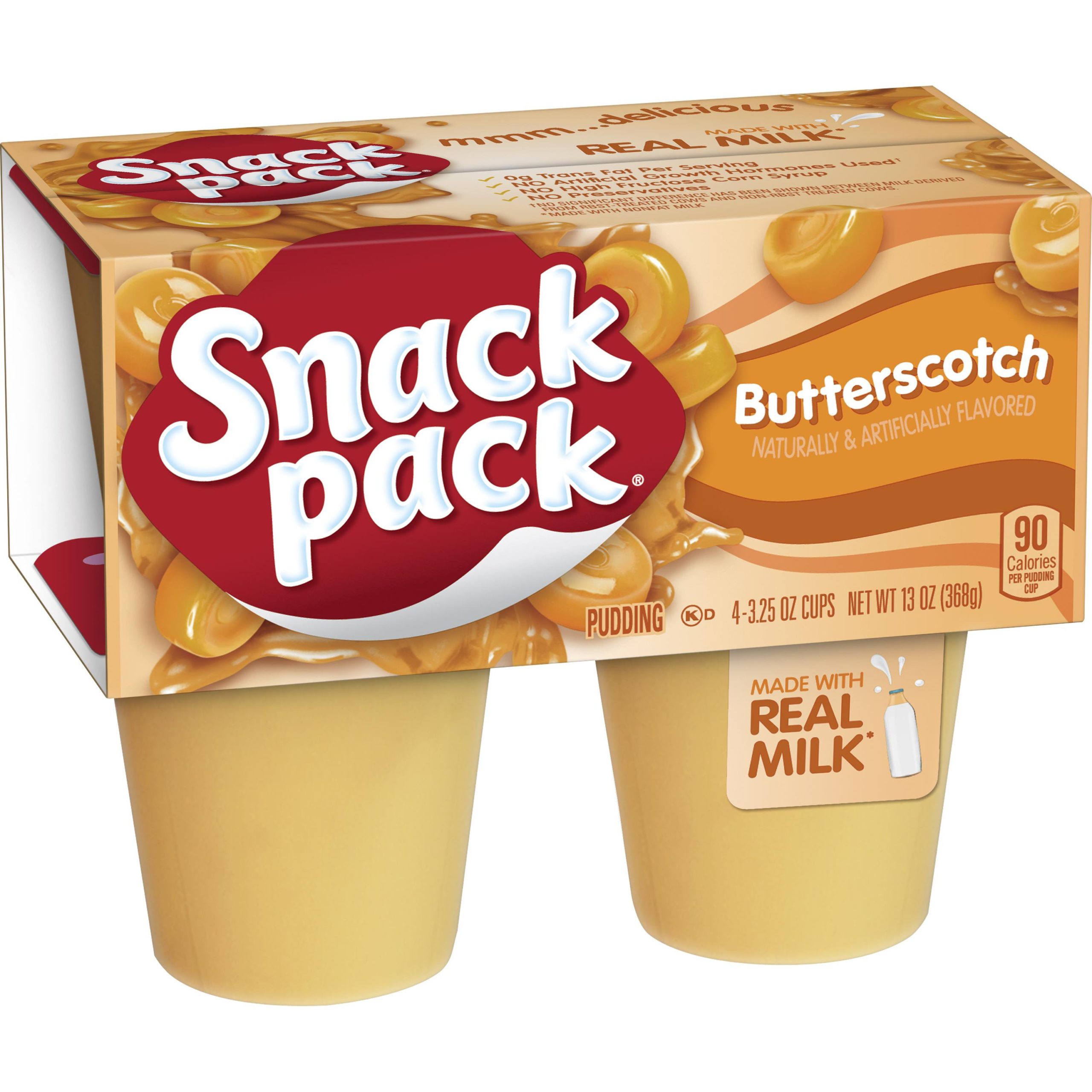 Hunts Snack Pack Butterscotch Pudding 368G