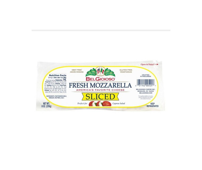 Belgioioso Mozzarella Pre Sliced 227G