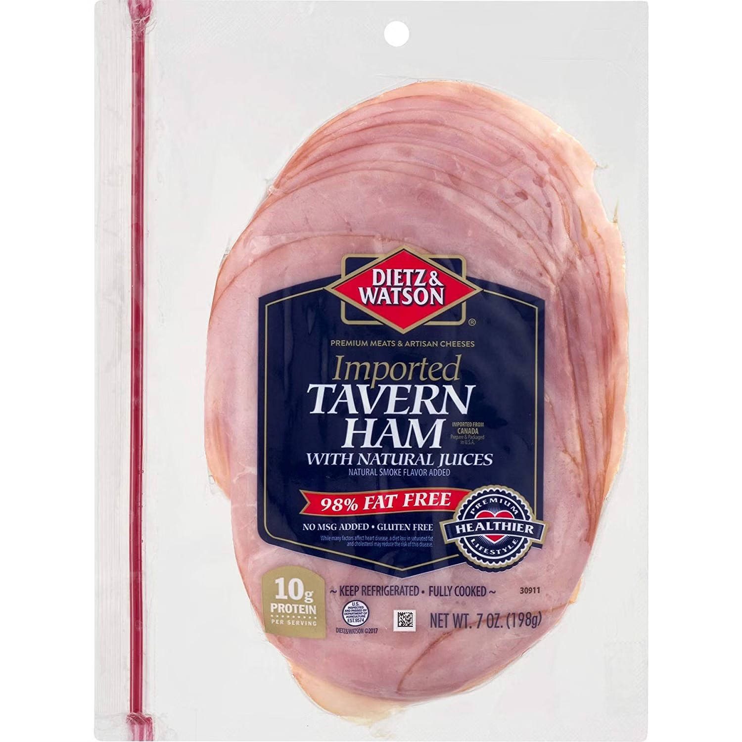 Dietz & Watson Tavern Imported Baked Ham 198G