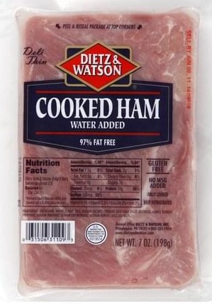 Dietz & Watson Cooked Ham 198G