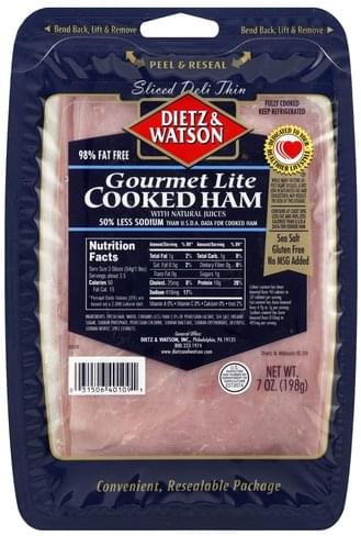 Dietz & Watson Gourmet Lite Ham 198G