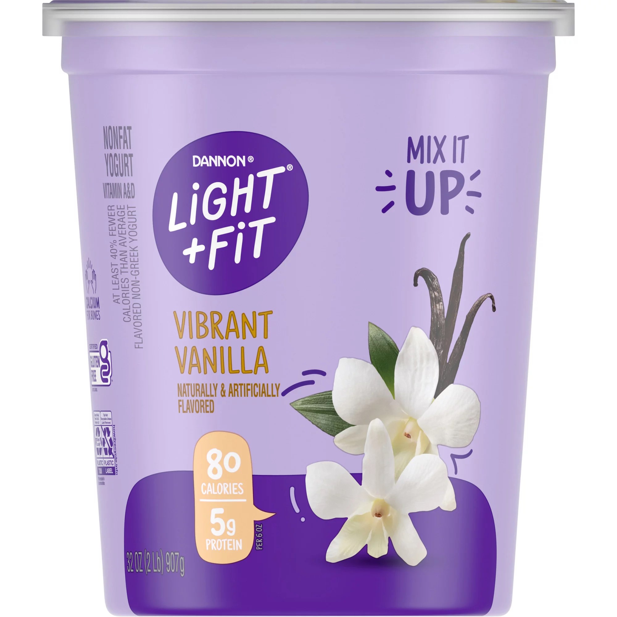 Dannon Light Fit Vanilla Yogurt 907G
