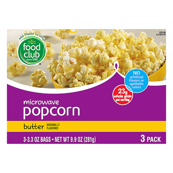 Food Club Popcorn Icrowave Butter 280G