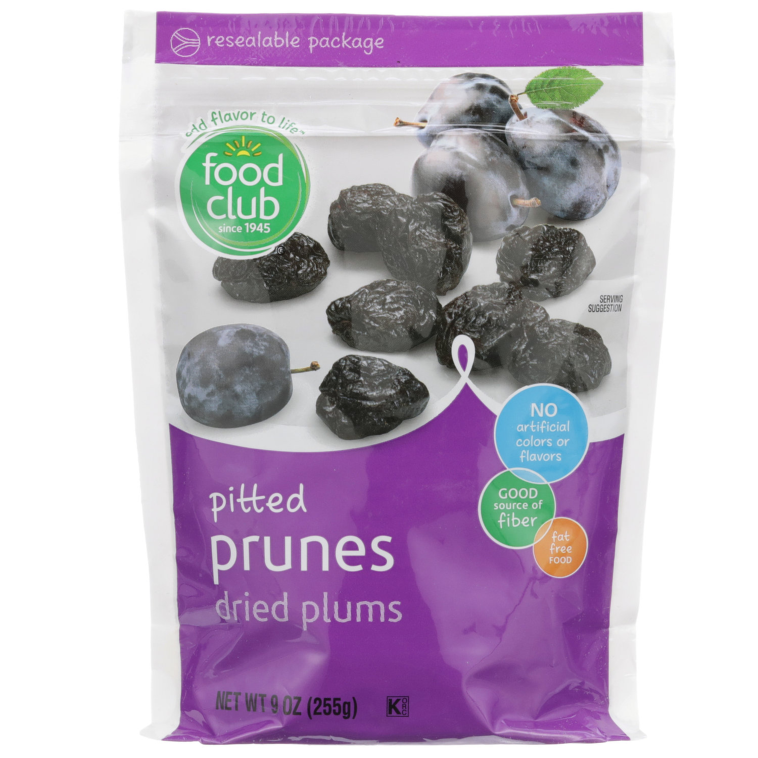 Food Club Prunes Pitted 255G