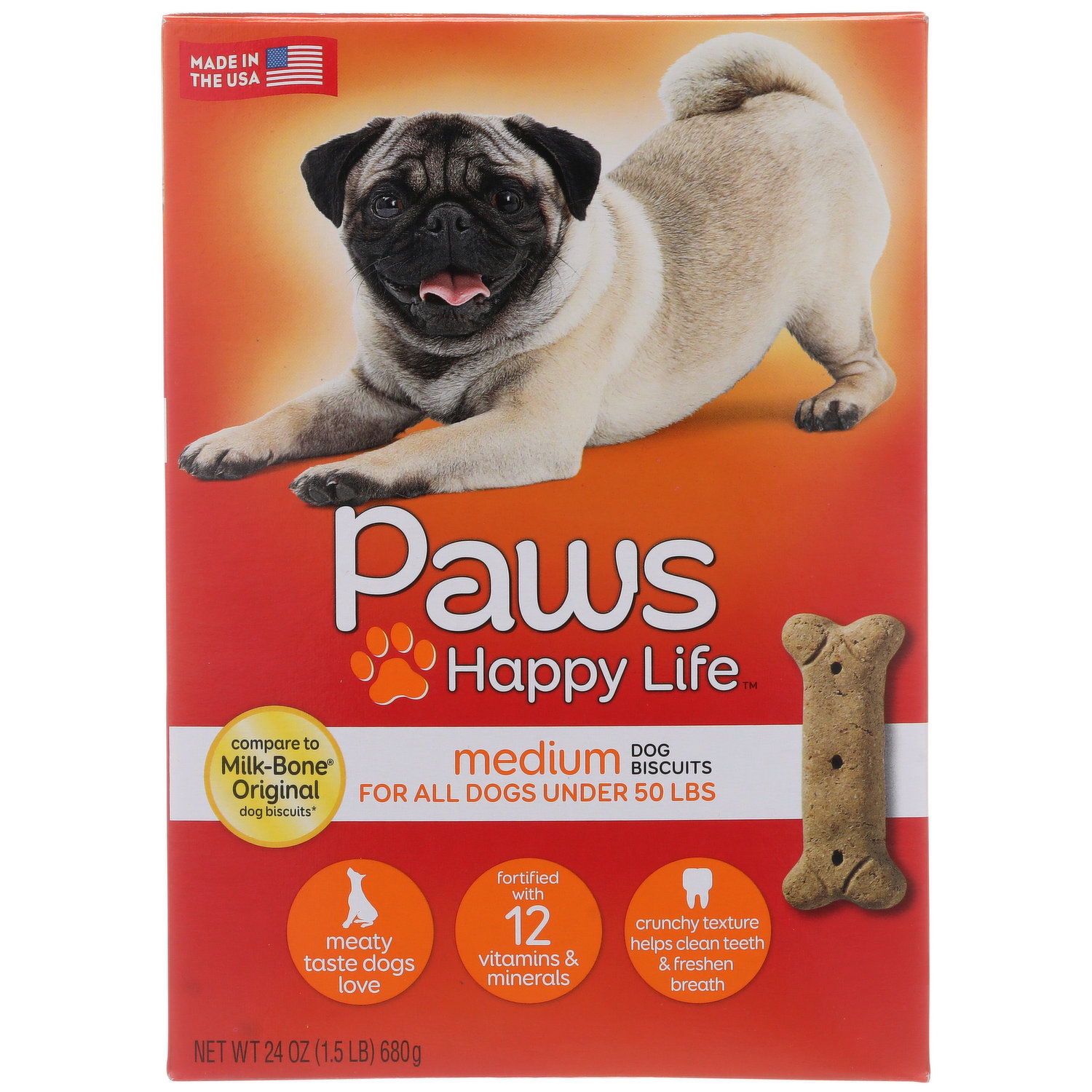 Paws Medium Dog Biscuits 680G