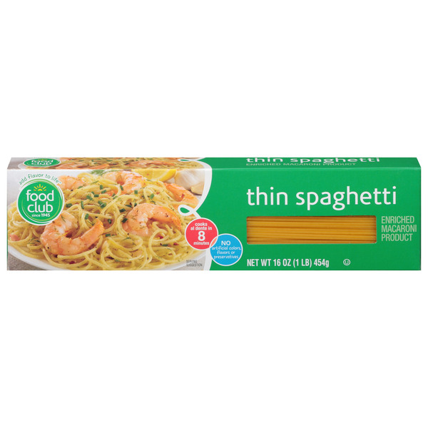 Food Club Spaghetti Thin Box 454G