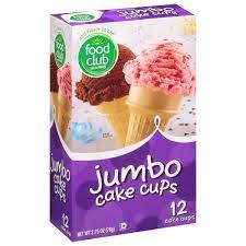 Food Club Ice Cream Cone Jumbo 12X (Each)