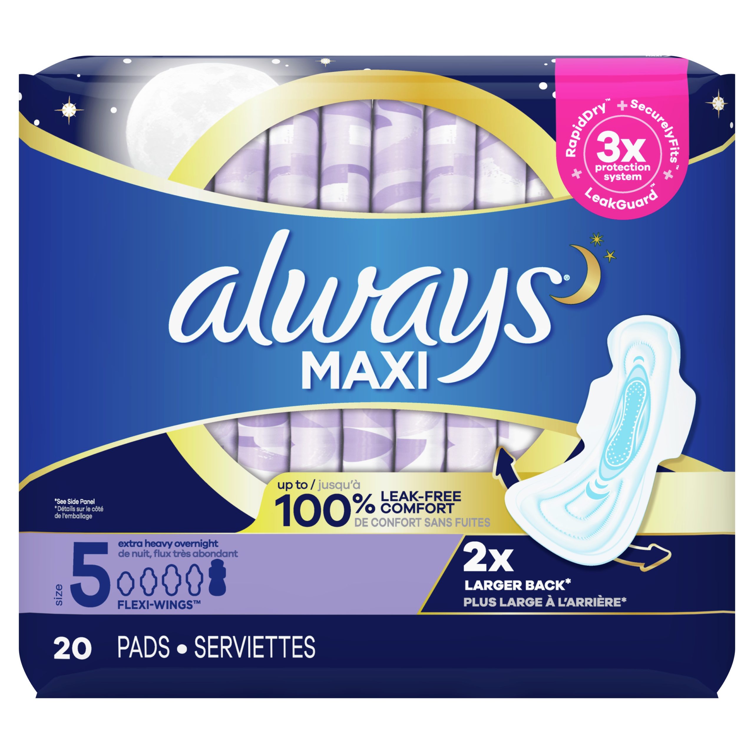 Always Overnight Unscented 20X  (Each)