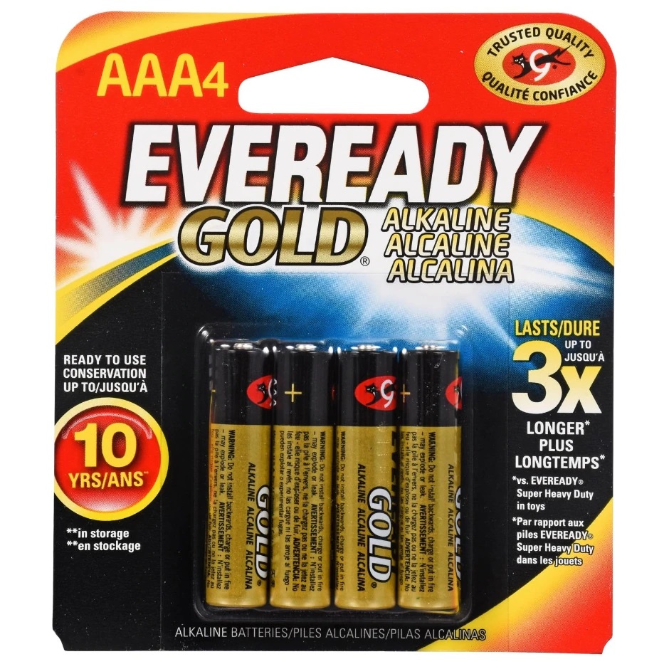 Eveready Gold Battery AAA 4X (Each)