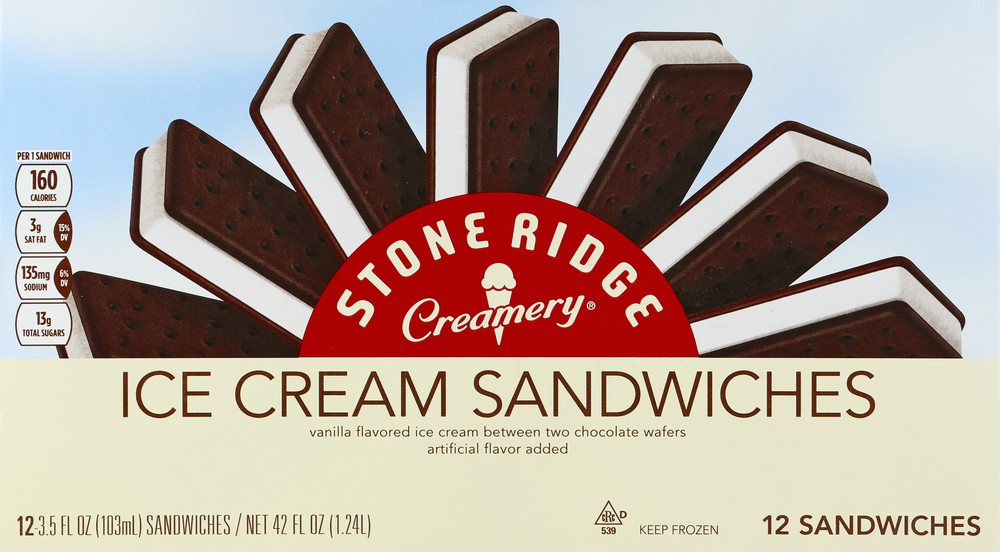 Stone Ridge Ice Cream  Sandwich 12X (Each)