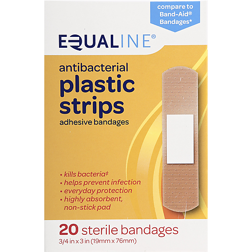 Equaline Bandage Antibacterial Plastic Strips  20X (Each)