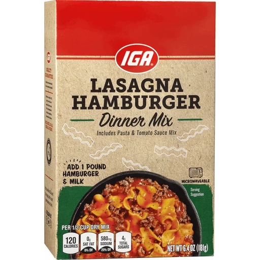 Iga Lasagna Dinner Mix 181G