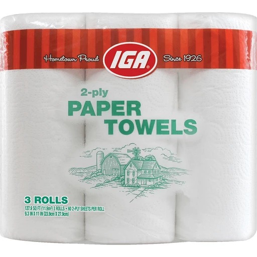 Iga Printed Towels 3X (Each)