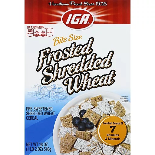 Iga Shred Wheat Frostd 510G