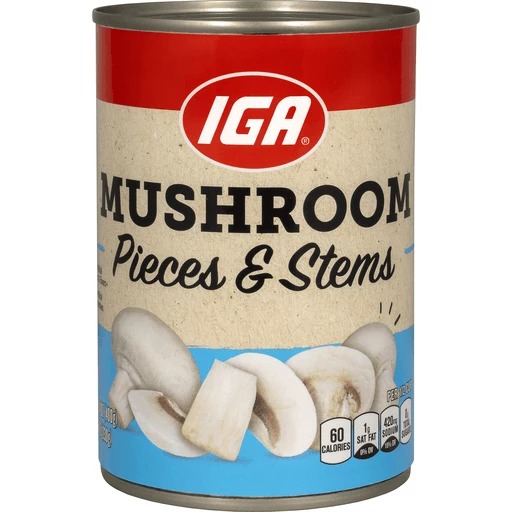 Iga Mushroom Pieces N Stems 113G