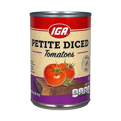 Iga Diced Tomato Petite 411G
