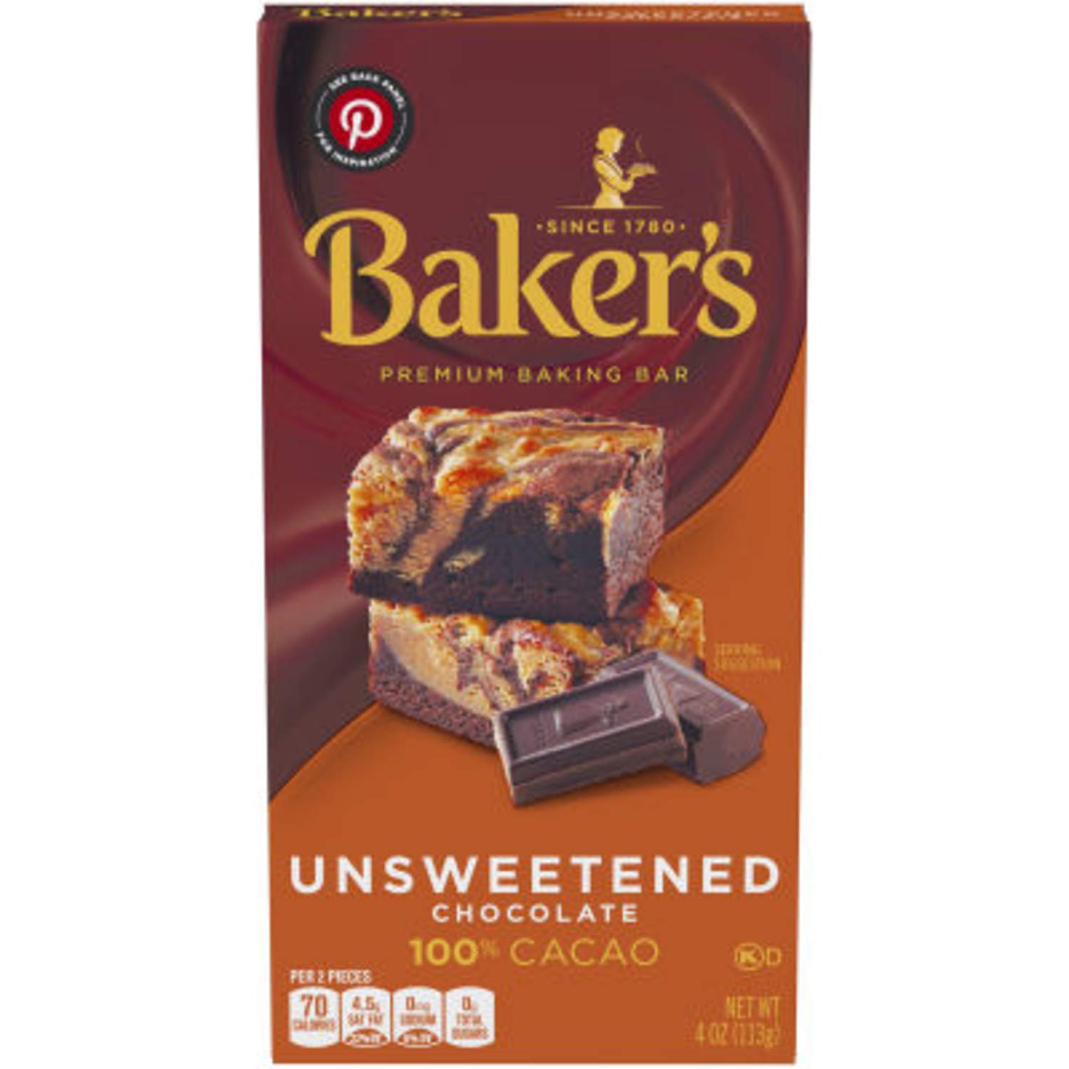 Bakers Unsweetened Chocolate 113G