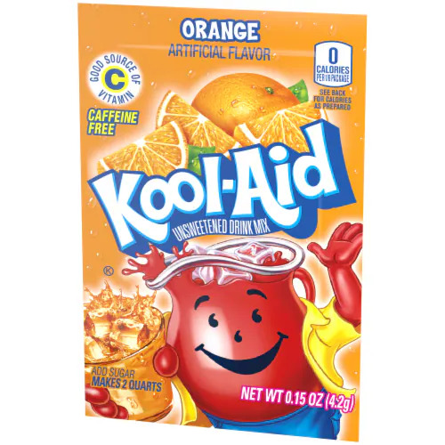 Kool Aid Orange Unsweetened 6.2G