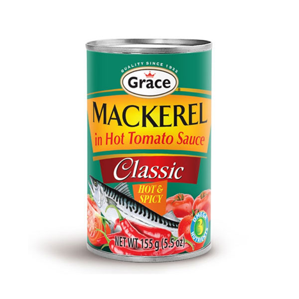 Grace Mackerel In Hot Tomato Sauce 155G