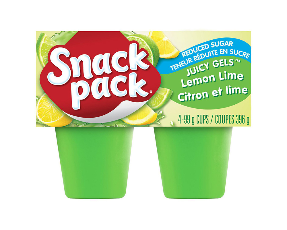 Snack Pack Gel Cherry Lemon Lime 4X (Each)