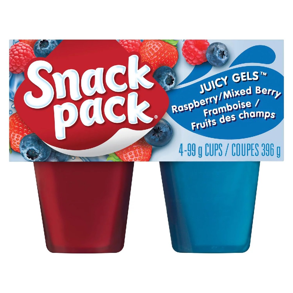 Snack Pack Gel Raspberry Mixed berry 4X ( Each)