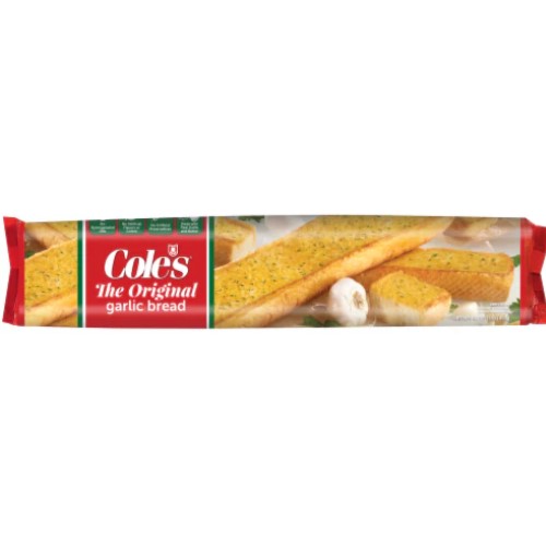 Coles Bread Garlic 397G