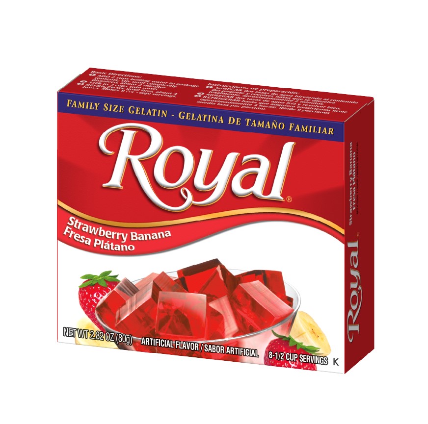 Royal Strawberry Banana Gelatin 80G