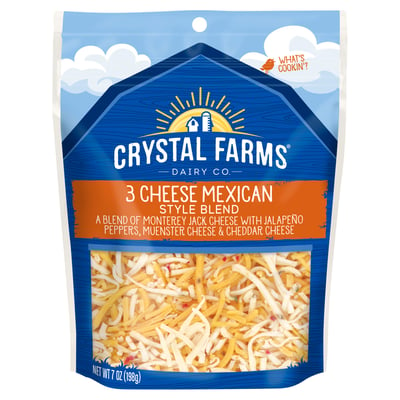 Crystal Farm Mex 3 Cheese 198G