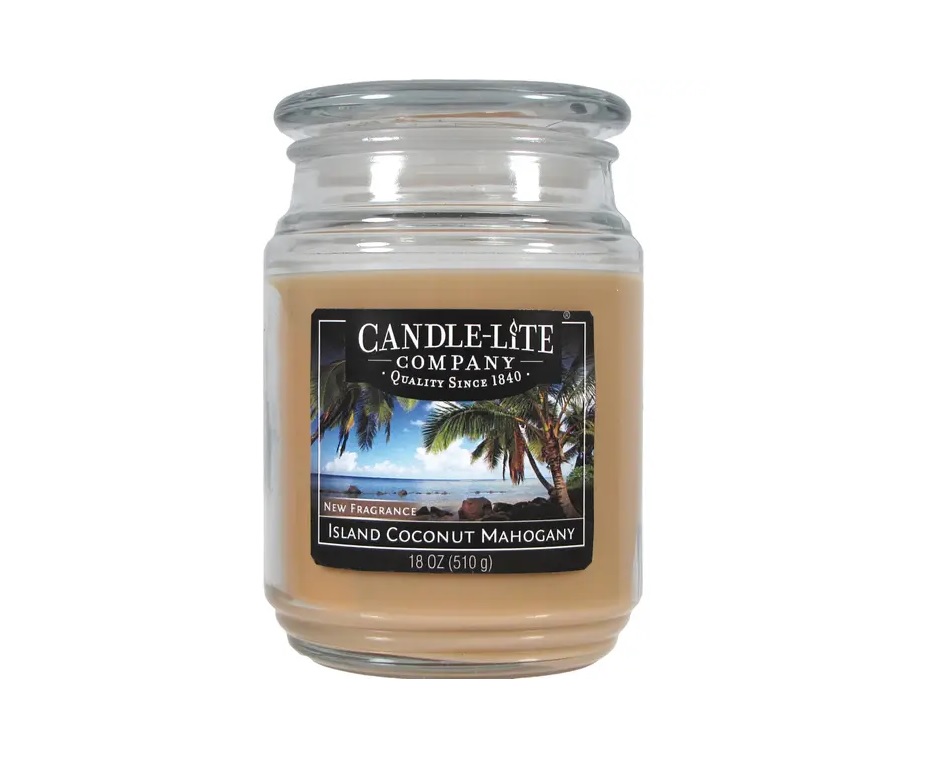 Candle Lite Island Coconut Mahogany 510G