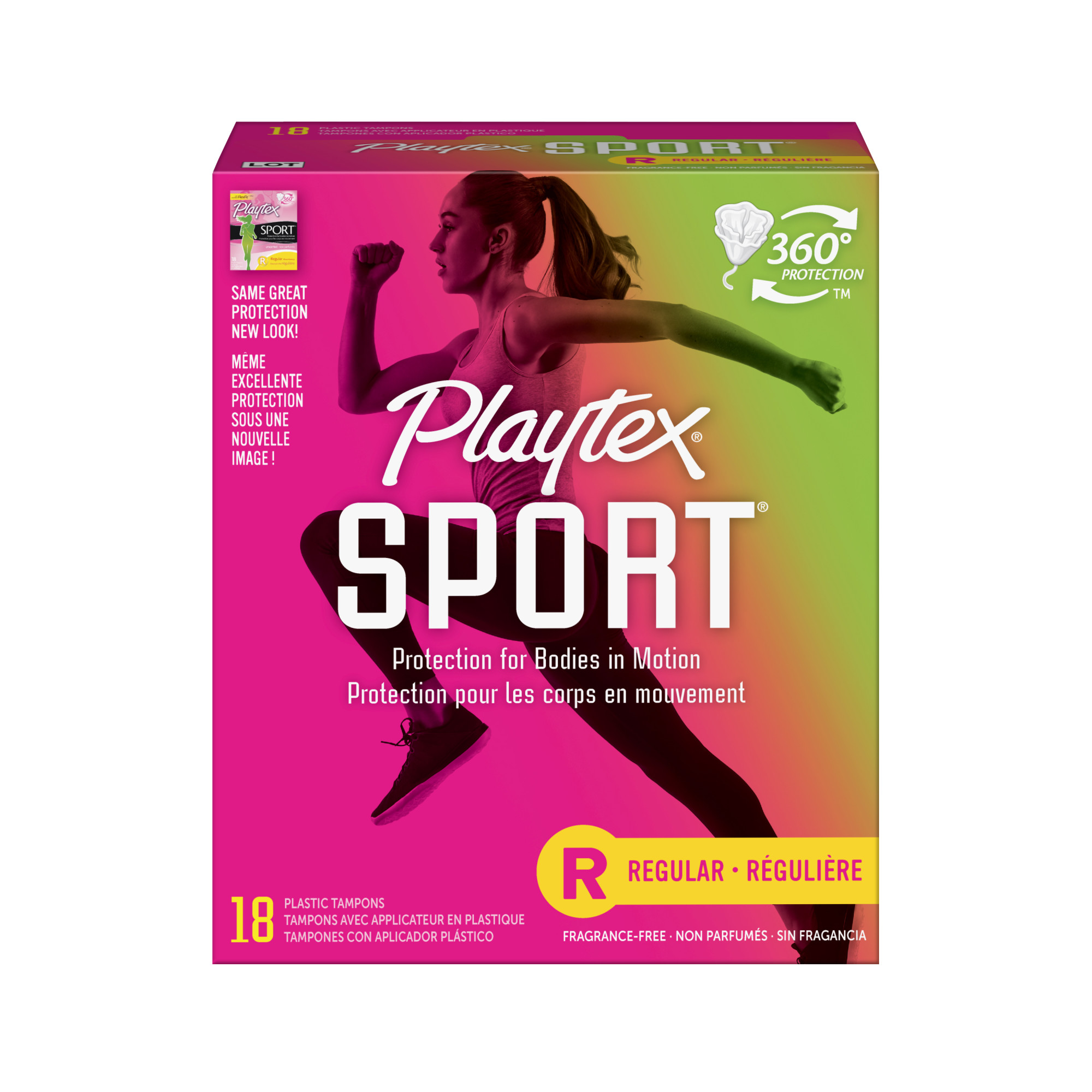 Playtex Sport Regular Unscented Tampon 18X (Each)