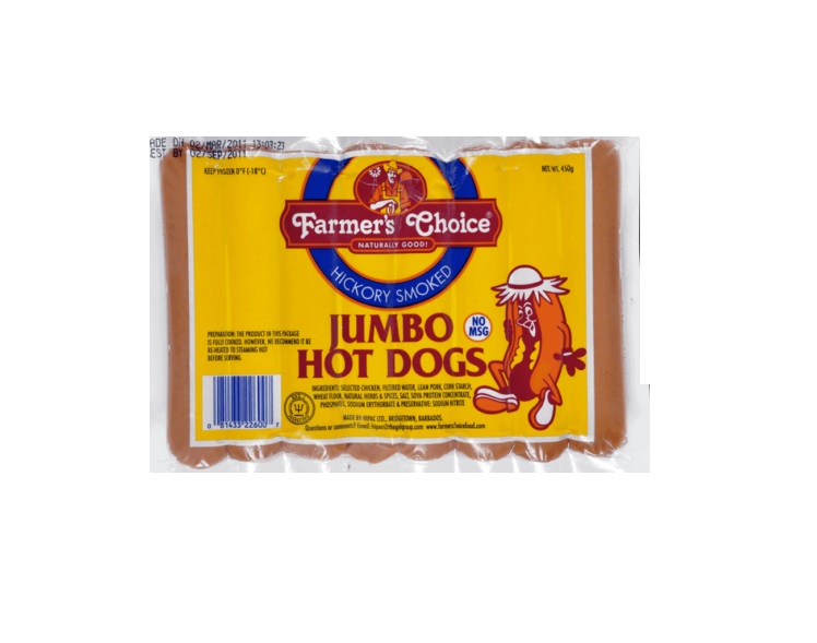 Farmers Choice Jumbo Hot Dog 450G