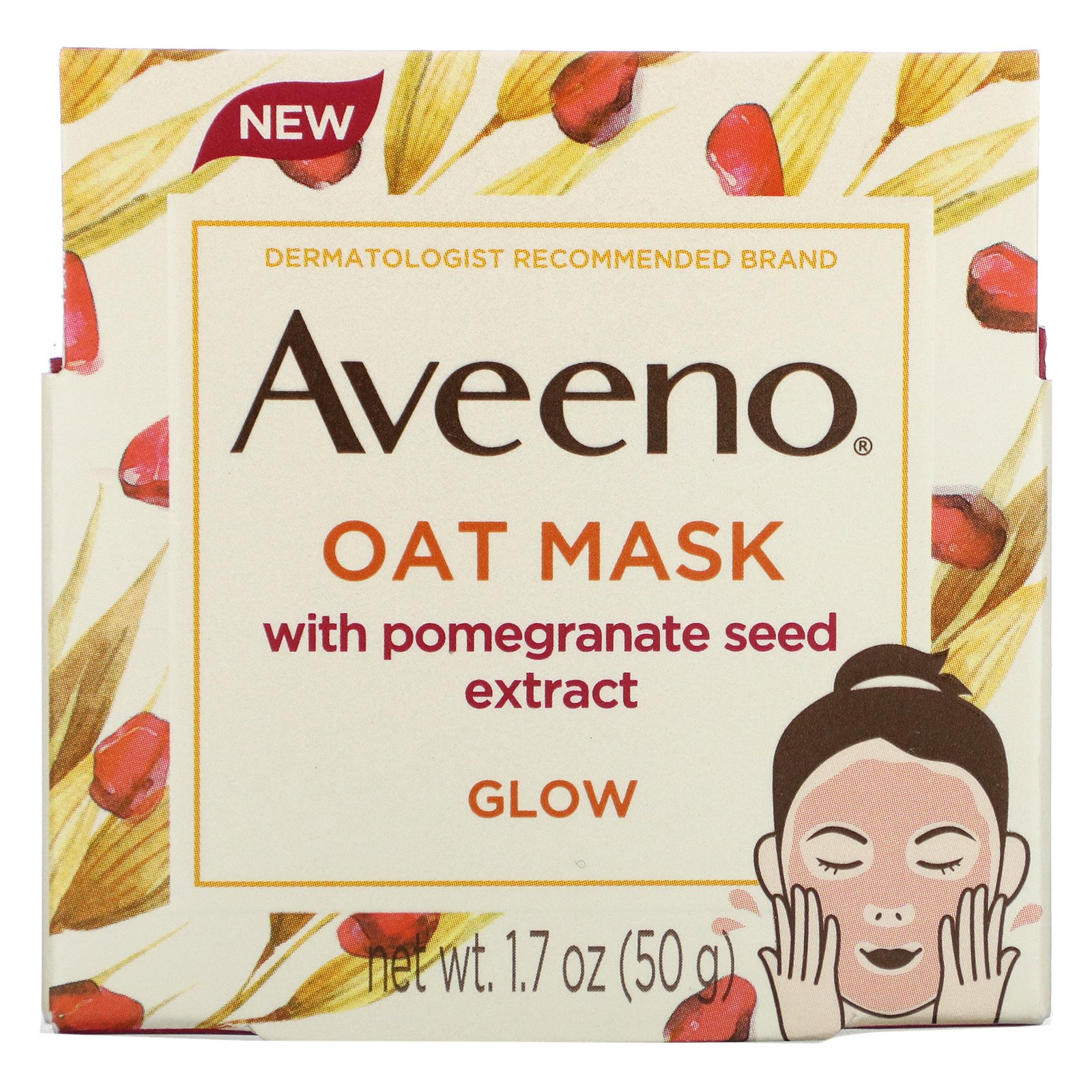 Aveeno Oat Mask With Pomegranate Seed Extract 48G