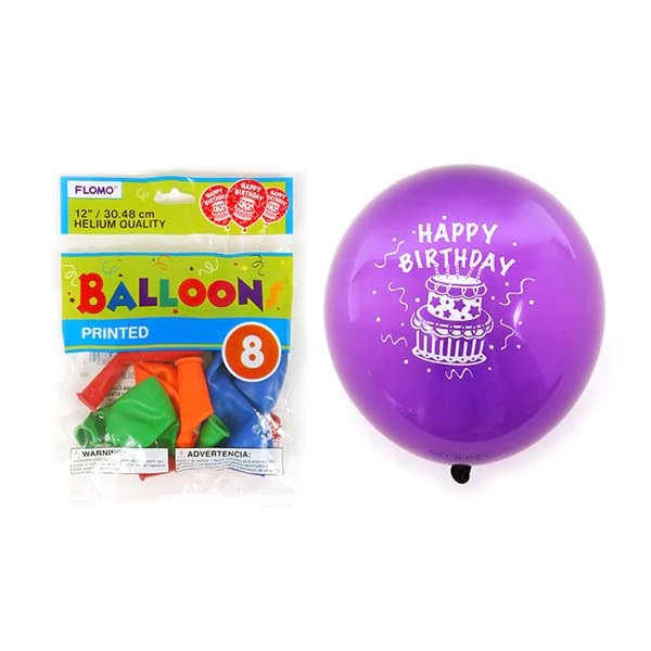 Flomo Happy Bday Prt Balloons (Each)