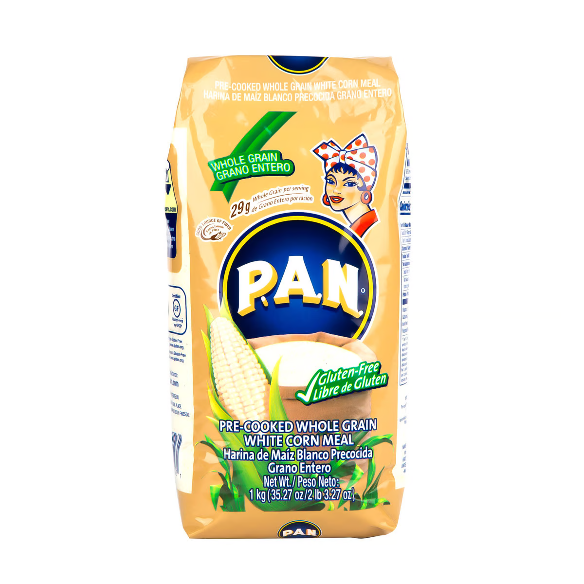 Pan White Cornmeal 1KG