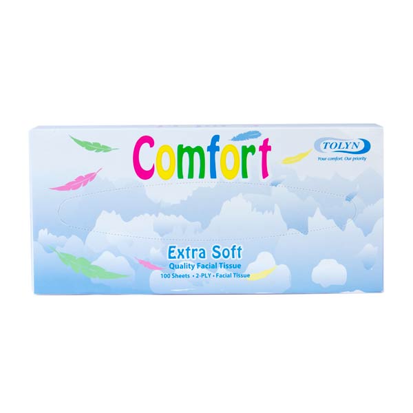 Tolyn Comfort -Priority Facial Tissue100 Sheets (Each)