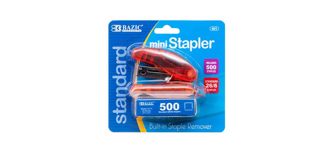 Bazic Mini Stapler W/Staples (Each)