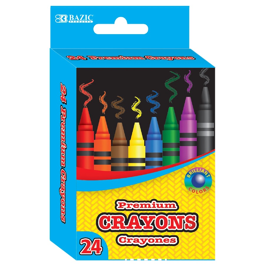 Bazic Color Crayon Premium 24X (Each)