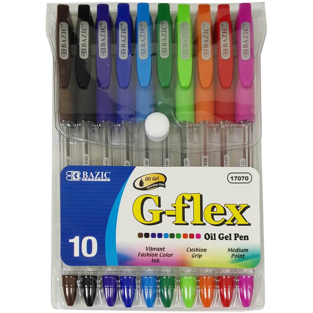 Bazic 10Color Gflex Gel Pen (Each)