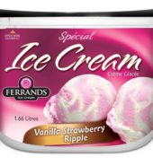Ferrands Vanilla Strawberry Ripple Ice Cream 1.66L