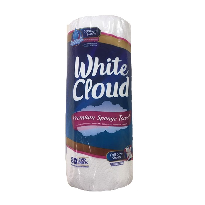 White Cloud Hand Towel 80 Sheet (Each)
