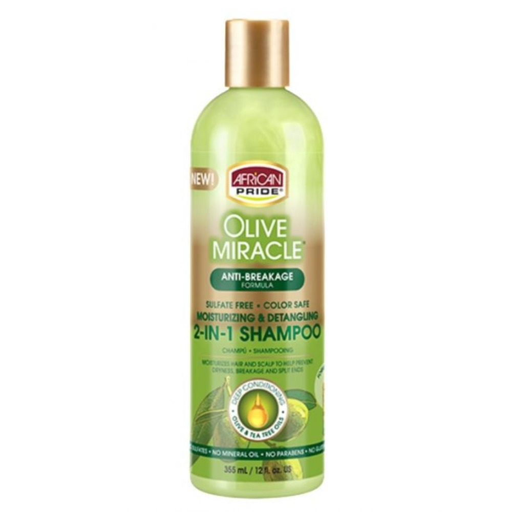 African Pride Olive Miracle Shampoo N Conditioner 2In1 355ML