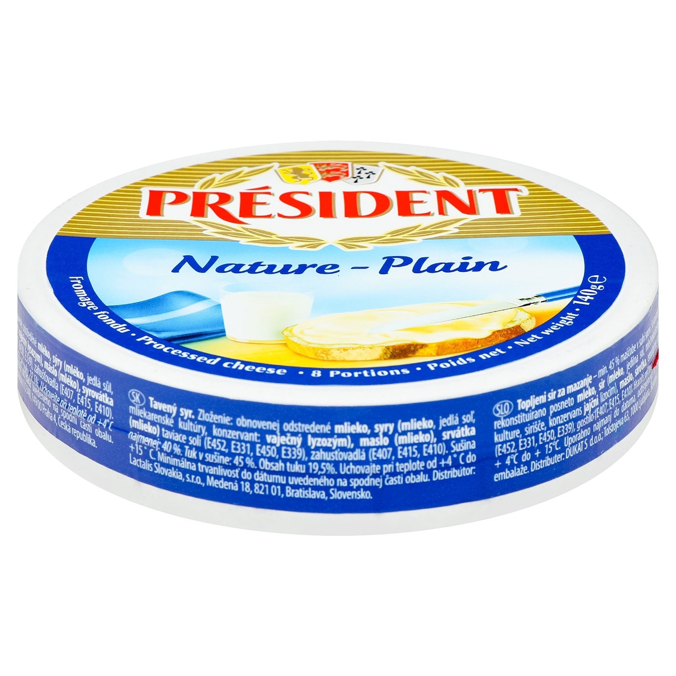 President Processed Cheese Plain 140G