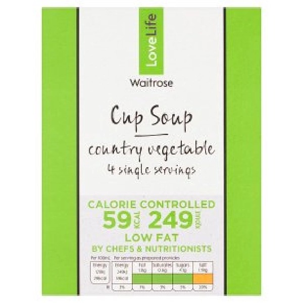 Waitrose Cup Soup County Veg 4X16.5G